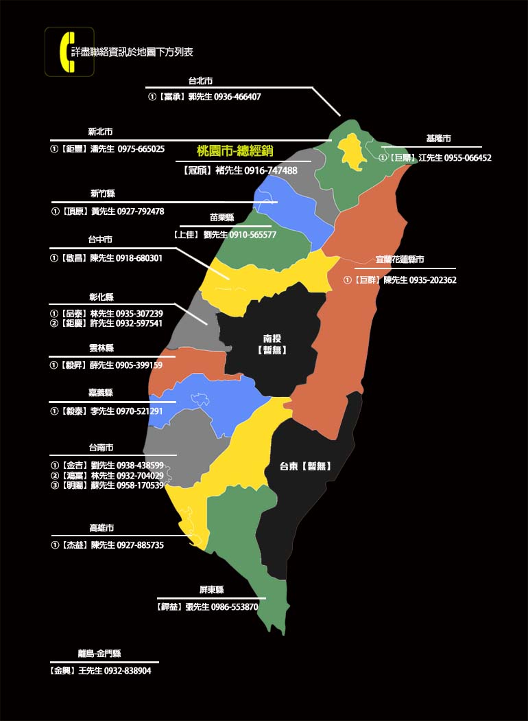 經銷商分布圖